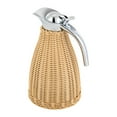 thumbnail image 6 of ToppiJoy 1.5L Coffee Thermal Carafe, Double Walled Vacuum Insualted Carafe with Handmade Rattan Body for Keeping Hot Coffee Tea (Natural), 6 of 11