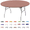Brown, variant on Kwik-Covers Round Plastic Table Cover - 60" Round, Bundle of 5, Zebra