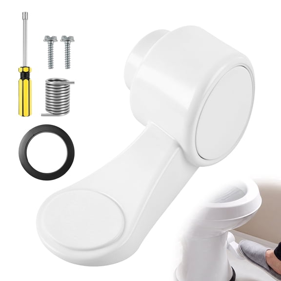 RV Toilet Foot Pedal Replacement Kit Fit for Dometic 300 310 320 301 311 321 Series, RV Toilet Flush Foot Pedal with 385311658 Flush Valve Seal Ring, Tension Spring and Screwdriver
