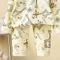 thumbnail image 4 of Gubotare Big Girls Pajamas Long Sleeve 2-Piece Pajamas Sleepwear Pjs Cotton for Baby, Toddler, Kids 5T 6T (Beige,5-6 Years), 4 of 4