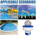 thumbnail image 5 of Distributeur de Piscine, Gobelet à Pilules, avec Lumières Solaires Colorées, Support de Comprimés de Chlore pour Piscine Intérieure Extérieure Spa, 5 of 5