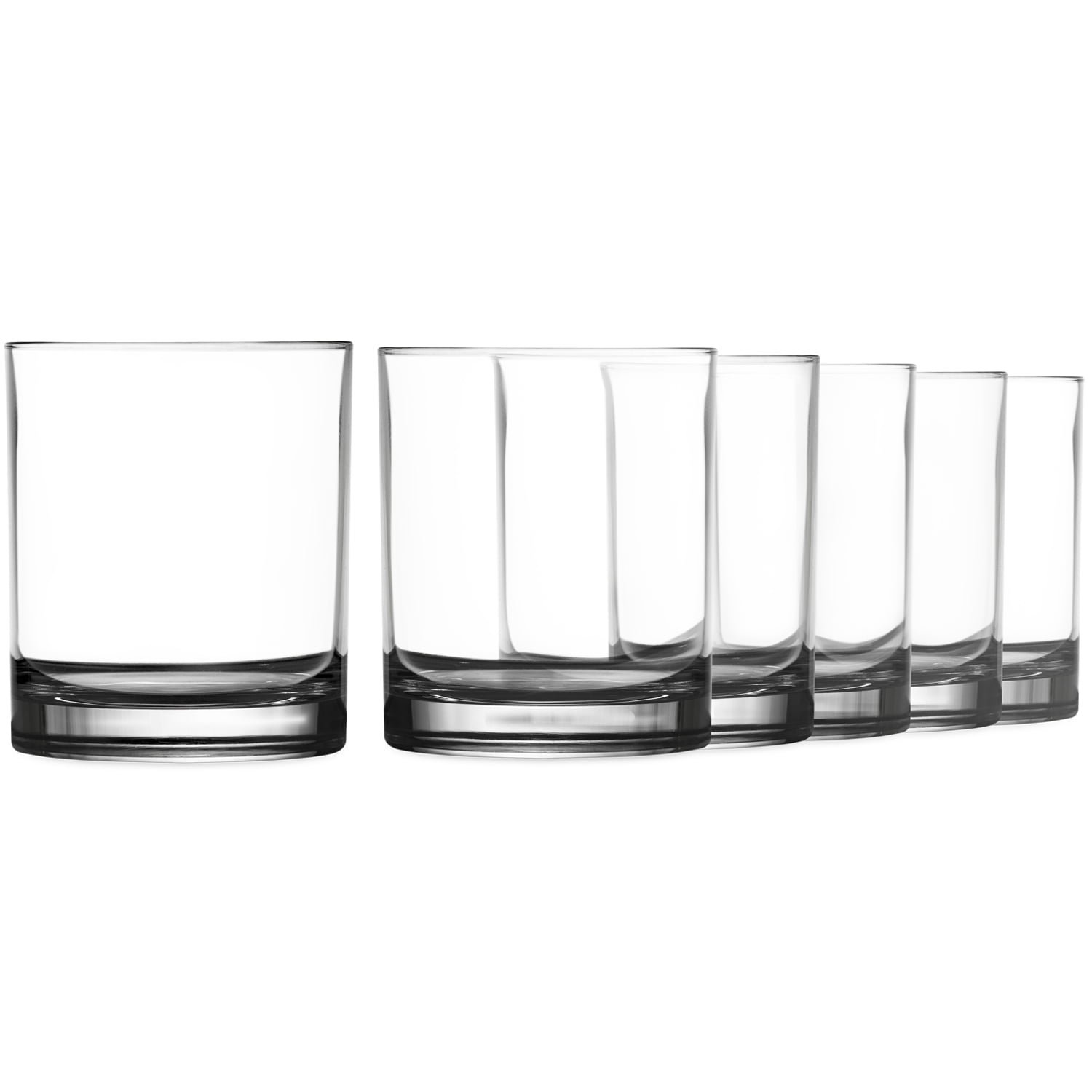 Plastic Tumbler Cups Drinking Glasses Acrylic Highball Tumblers Set of 6 Clear 14 oz