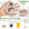 thumbnail image 4 of BZSMCE 6Pcs Drink Coasters With Holder 3.94Inch Snowman Playing Snow Creative Coil Coaster Coasters Colors Absorbent Coasters for Drinks Coasters Set Thicken Heat for Home Table, 4 of 7