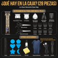 thumbnail image 2 of Lukovee Cortapelos para Hombre Profesional, 28 en 1 kit de M&aacute;quina de Afeitar El&eacute;ctrica de Hombres, Recortadora Barba Bigote Impermeable, Cortadora de Cabello Velocidad Ajustable, 2 of 7