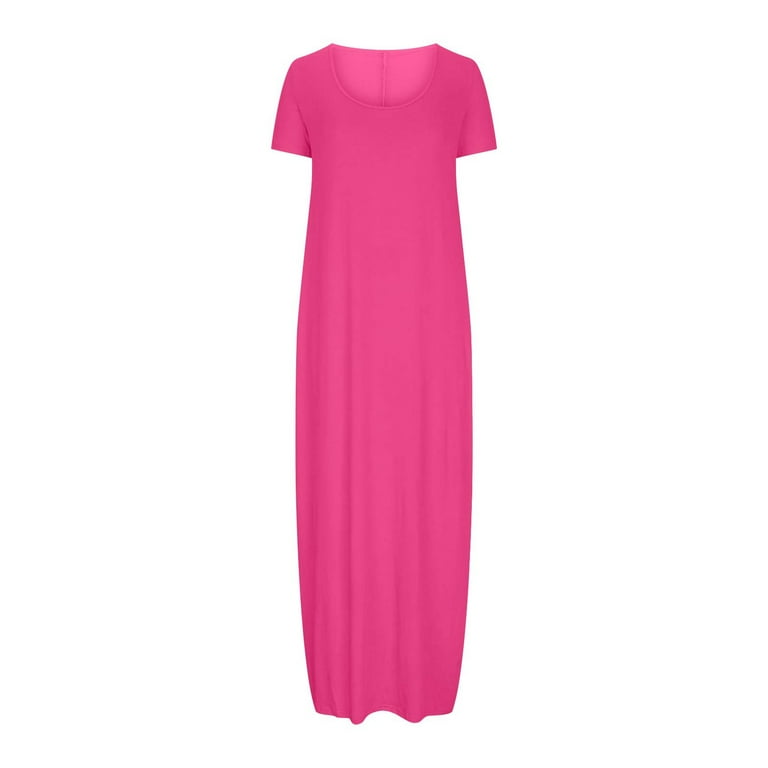 pink plain maxi dress Fortunate One