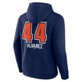 thumbnail image 3 of Men's Yordan Alvarez Navy Houston Astros Fastball Player Name & Number Pullover Hoodie, 3 of 3
