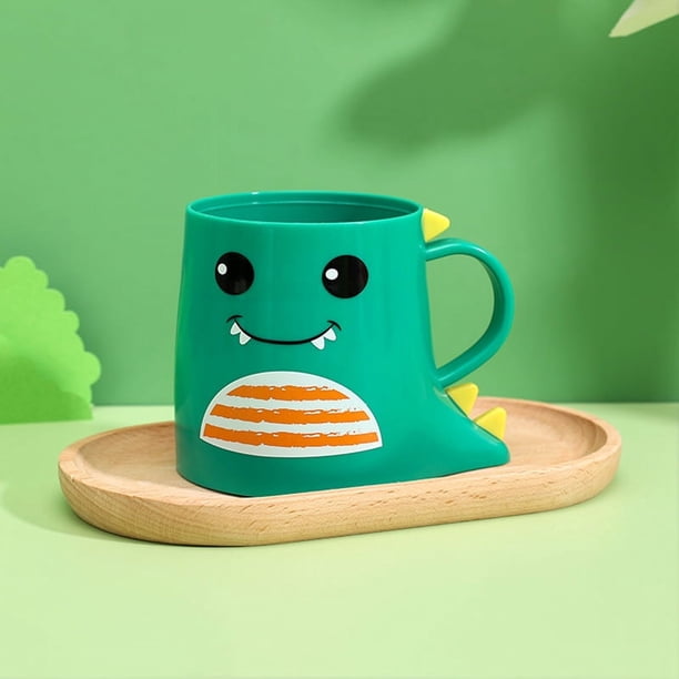Taza de cepillo de dientes para niños, taza de cepillo de dientes engrosada con forma de dinosaurio pequeño, taza de enjuague bucal de dibujos animados para bebés, hospital estomatológico
