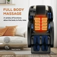 thumbnail image 2 of HSUNNS Massage Chair, Full Body Air Pressure Massage Recliner Chair with Stretch Leg and Built-In Rollers Base, Zero Gravity Massage, 6 Massage Rollers, Portable Stand, Brown, 2 of 8