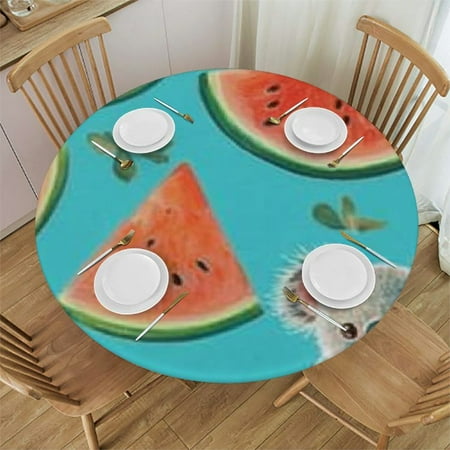 

Sheronv Koala Round Tablecloth - Stain-Resistant Washable Indoor Outdoor Restaurant Wedding Party Polyester Waterproof Fabric with Elastic Edge 31 -35