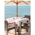 thumbnail image 2 of Outdoor Tablecloth with Umbrella Hole & Zipper, Pink Striped Square Tablecloth 54x54 Inch, Modern Color Block Farmhouse Stripes Patio Table Cover Waterproof Table Cloth for Picnic/Party, 2 of 7