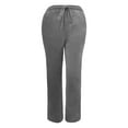 thumbnail image 6 of Wirdiell Women Casual Linen Pants Straight Leg Pants High Waisted Beach Pants Drawstring Relaxed Fit Sweatpants with Pockets, 6 of 6