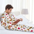 thumbnail image 5 of Bingfone Men's Pajama Set 2 Piece Loungewear PJs, Long Sleeve with Pajama Pants-Fast Food, 5 of 7