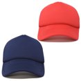 thumbnail image 4 of DALIX Solid Blank Trucker Hats Caps (2 for 1 Deal) in Red and Navy Blue, 4 of 7