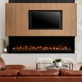thumbnail image 4 of Modern Ember Highmark 100" W x 18.1" H x 6.3" D Built-in Linear Electric Fireplace - Black, 4 of 11