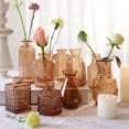 thumbnail image 3 of Set de 20 unidades de cristal ámbar Bud Vases QLOFEI para flores, 3 of 6