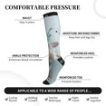 thumbnail image 3 of Bixox Let's go Travel Around the World Print Compression Socks,Compression Socks Women & Men Circulation for Medical,Running,Athletic, 3 of 7