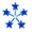 Blue, variant on National Artcraft MINI Traditional Plastic Star for Ceramic Christmas Trees - Aqua (Pkg/5)