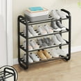 thumbnail image 6 of XEOVHV 4-Tier Expandable Shoe Rack – Adjustable Shoe Organizer & Shoe Storage for Closet, Entryway, and Front Door – Space-Saving Shoe Shelf and Rack Organizer for Home - white, 6 of 9