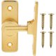 thumbnail image 1 of 1 Uds. Cerradura plegable para puerta de Granero, cerradura de puerta de bolsillo para puertas interiores, cerradura corrediza para puerta de Granero y para jardín, baño, ventana Exterior (dorada) ER, 1 of 5
