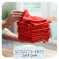 thumbnail image 4 of LammaLoe Microfiber Cleaning Cloths, Super Absorbent Cleaning Rags & Car Towels Lint Free, 12x12 Multi-Purpose, 12 Pack, Red, 4 of 10