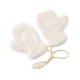 thumbnail image 5 of Bmisegm Kids Warm Gloves Korean Style Solid Color Children Mitten Glossy Plate Thickened Neck Hanging Cold Season White, 5 of 5
