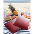 thumbnail image 3 of Pack of 2 Outdoor Pillow Covers, Red Gradient Waterproof Square Throw Pillowcase Cushion Decorative Pillow Covers for Couch Patio Tent, 20x20 in, 3 of 6