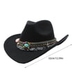 thumbnail image 2 of Decodeary Premium Cowboy Hat For Lightweight And Comfortable Western Style Wide Application Polyester Light tan, 2 of 6