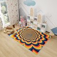 thumbnail image 3 of Optical Illusion Rug 5x8-5x7 Rug - Optical Illusion Rug - Trippy Psychedelic Area Rug - 70s Abstract 3D Vortex Rugs - Visual Optical Carpet, 3 of 7