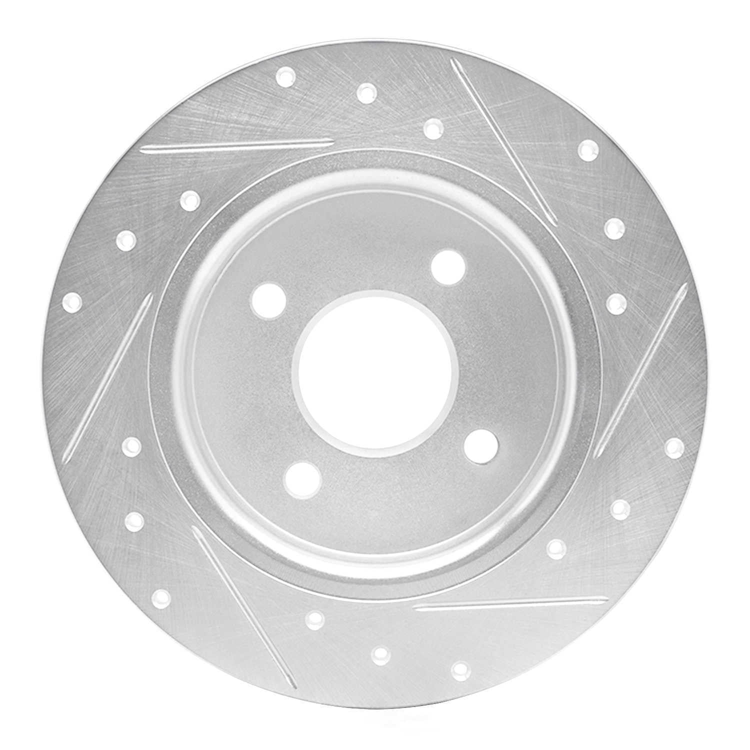 Dynamic Friction Company 631-54271L DFC Brake Rotor - Drilled And Slotted - Silver