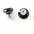 thumbnail image 4 of 10 x Handle Cupboard Door Knob Furniture Drawer Wardrobe, 30mm Diamond Crystal Glass with Screws - Black, 4 of 4