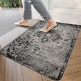 thumbnail image 3 of Retro Door Mat, 17 X 30 Inch Farm Bohemian Black and White Welcome Doormat Decorative Home Floor Mat, Non Slip Rubber Back and Strong Water Absorption for Outdoor Indoor Entrance Decor, 3 of 6