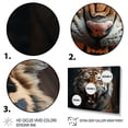 thumbnail image 3 of Designart "Fierce Tiger Portrait In Shades of Brown II" Animals Floater Framed Canvas Print, 3 of 7
