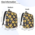 thumbnail image 3 of Honeii Moon Bear Print Canvas College Laptop Backpack, Durable Rucksack Travel Notebook Bag School Backpack Book Bag for Men Women-Small, 3 of 7