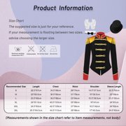 Eandarui Women's Ringmaster Costume Velvet Showman Halloween Cosplay Costume Adult Stage Performance Black L