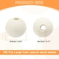 thumbnail image 2 of Uxcell 100pcs 16mm cuentas de madera de color, cuentas redondas de madera sueltas con agujero grande de 4.3mm para hacer joyas, collares, pulseras, manualidades DIY, decoraciones hechas a mano, 2 of 7