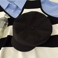 thumbnail image 5 of Sombrero de mujer con circunferencia de 56-58 cm, gorro octogonal, gorro retro, boina informal con lengua de pato y visera, gorro protector solar, 5 of 5
