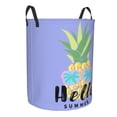 thumbnail image 3 of YFYANG Waterproof Laundry Hamper, Purple Graffiti Pineapple Laundry Basket Oxford Fabric with Handle Foldable, M, 3 of 8
