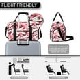 thumbnail image 3 of Red Camo Womens Gym Tote Duffle Bag with Wet Pocket & Shoe Compartment, Travel Duffel Bag Overnight Weekender Hospital Tote Girls Workout Carry on Bag with Luggage Sleeve, 3 of 6
