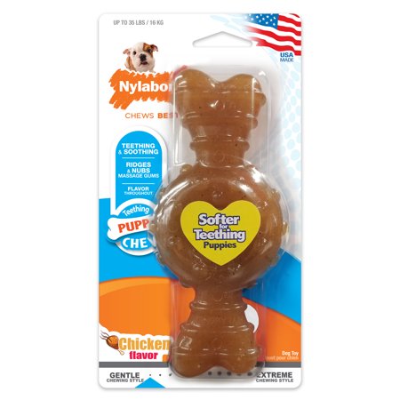 UPC: 0018214826453 | Nylabone Puppy Chew Ring Bone Chicken Medium/Wolf (1 Count)