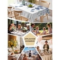 thumbnail image 5 of Blue Teal Botanical Table Cloth, Eucalyptus Leaves Pastoral Floral Waterproof Tablecloth for Rectangle Tables, Reusable Washable Fabric Table Cover for Restaurant Kitchen Dining Tables 52"x70", 5 of 6