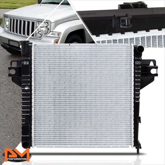 PM PERFORMOTOR Aluminum OE Style Radiator for 02-05 Jeep Liberty 2.4L Power-Tech AT DPI-2482