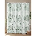 thumbnail image 4 of Fsddascl Sage Green Geometric Shower Curtain Set - 66" x 72" Washable Bathtub Curtain with 12 Hooks, Watercolor Color Block Art Waterproof Fabric Stall Shower Curtains for Bathroom/Bathtub Décor, 4 of 6