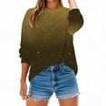 thumbnail image 3 of VEKDONE Gradient Print Sweatshirt for Women Long Sleeve Crewneck Pullover Tops Fall Loose Fit Thin Workout Sweatshirts Fashion Y2K Clothes, 3 of 9