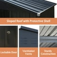 thumbnail image 3 of VEIKOUS 8' x 8' Outdoor Metal Shed w/Lockable Double Doors, Tool Storage Sheds for Garden, Backyard, Lawn, 3 of 8