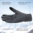 thumbnail image 4 of OZERO Mens Winter Thermal Gloves Touch Screen Glove Water Resistant Windproof Warm for Driving Cycling Running, 4 of 8