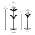 thumbnail image 2 of 7.9in Bat Iron Taper Candlestick – Halloween Party Essential, Seasonal Table Centerpiece Decor Gift, 2 of 7