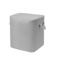 thumbnail image 1 of Fabric Quilt Bag Zipper Reinforced Handles Basket Closet Large-Capacity Packing Storage Foldable Wardrobe Organizer Home More High/Gray, 1 of 6