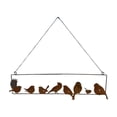 thumbnail image 2 of Rustic Metal Birds, 8 Piece Garden Decor Set, Weathered Iron Bird Sculptures, Outdoor Yard Art, Tree Stump Design, Courtyard Ornament, Rust Effect Finish, Lawn Decoration, 2 of 5
