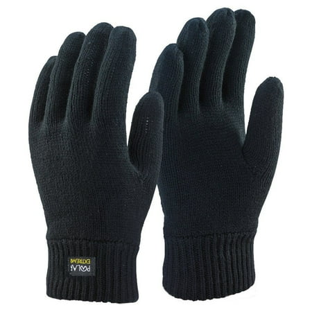 Winter Gloves For Men | Cold Weather Heated Snow Glove | Men's Knit Insulated Thermal Insulation Black (Best Winter Gloves For Extreme Cold)