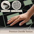 thumbnail image 6 of ODIKA 9'x12' Washable Area Rug Large Minimalist Angular Symmetrical Covering Repeating Blackrug for Master Suite, California King, Under Bed, Non-Shedding, Easy Care, 6 of 7
